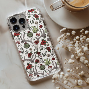 Country Western Weihnachten Blumenrinde Schädel Case-Mate iPhone Hülle
