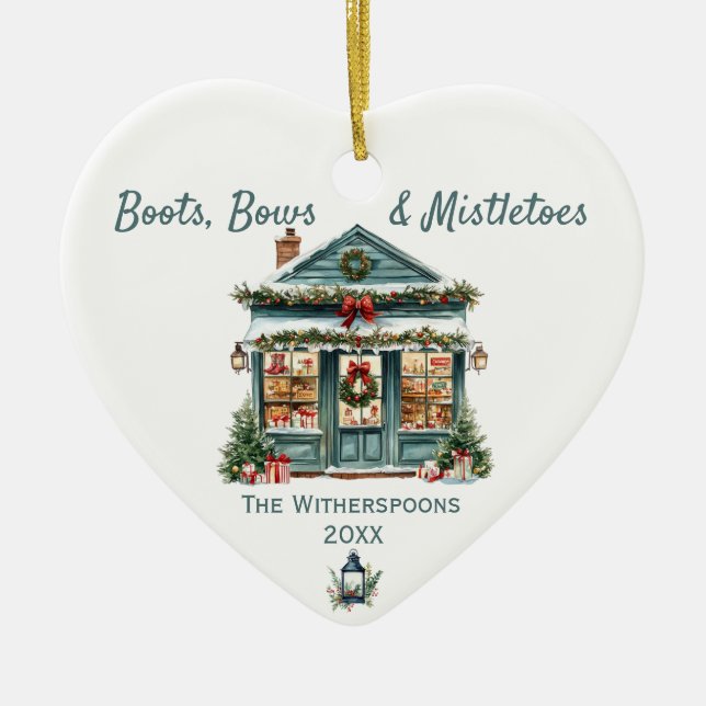 Country Western Weihnachtsladen Ornament (Vorne)