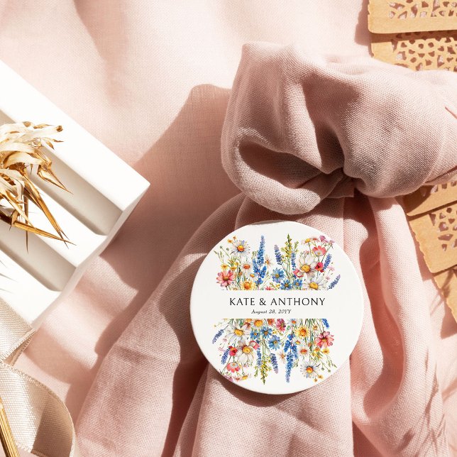 Country Wildblume Meadow Floral Wedding Geschenkanhänger (Favor Tag from Country Wildflower Wedding Collection by Darling & May)