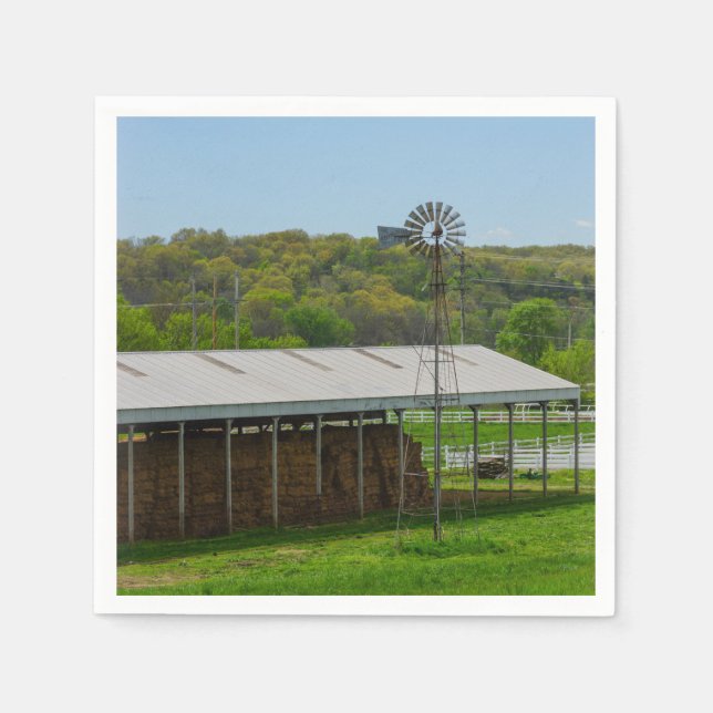Country Windmühle Serviette (Vorderseite)