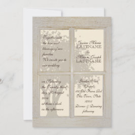 Country Window Pane Hochzeit Einladung