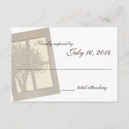 Country Window Pane Hochzeit RSVP Karte