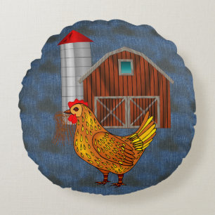 Country Yard Rundes Kissen