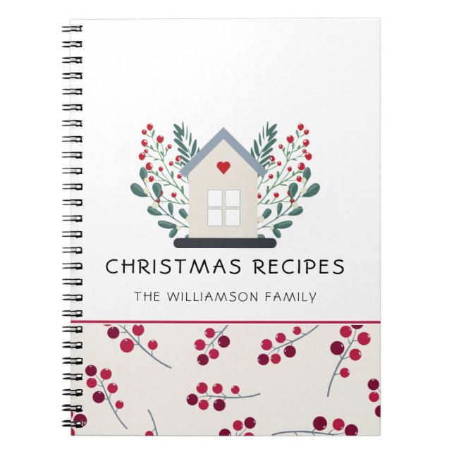 Country Zuhause und Red Berries Rezept  Notizblock (Vorderseite)