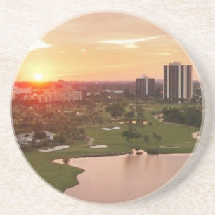 Countryklub am Sonnenuntergang, Aventura, Florida Untersetzer