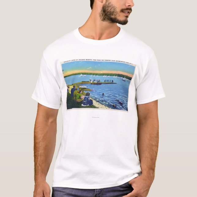 Countryklub-Ansicht von SegelbootRegatta # 2 T-Shirt (Vorderseite)