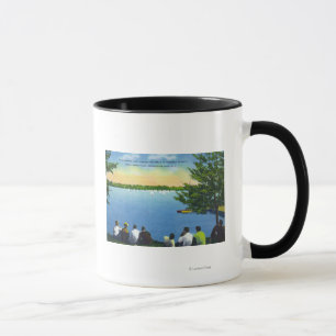Countryklub-Ansicht von SegelbootRegatta auf See Tasse