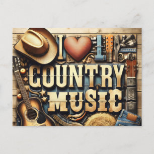 Countrymusik. Postkarte