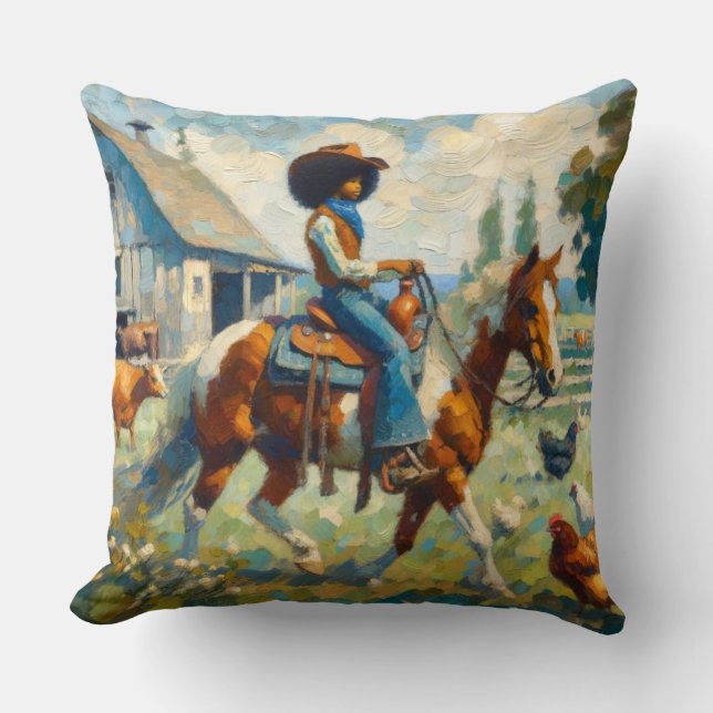 Countryside Cowgirl Chic Kissen - Eine Touch Weste (Vorderseite)