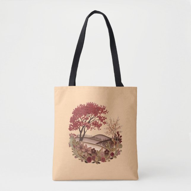 Countryside in the Autumn Quilling effect design Tasche (Vorderseite)