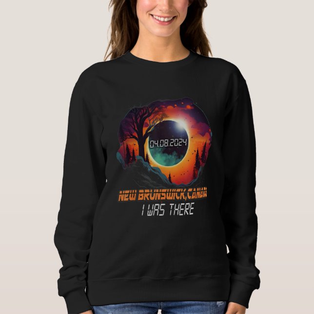 Countryside Total Solar Eclipse 2024 New Brunswick Sweatshirt (Vorderseite)