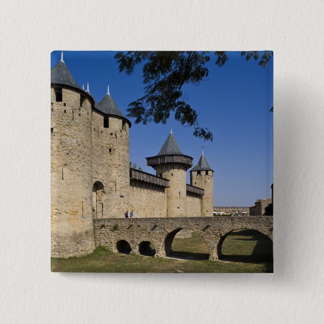 Counts Castle, Carcassonne, Aude, Languedoc, Button (Vorderseite)