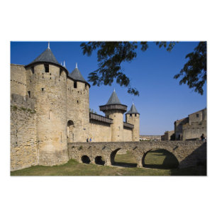 Counts Castle, Carcassonne, Aude, Languedoc, Fotodruck