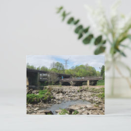 County Bridge und der River Calder, Sowerby Bridge Postkarte