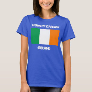 County Carlow, Irland mit irischer Flagge T-Shirt