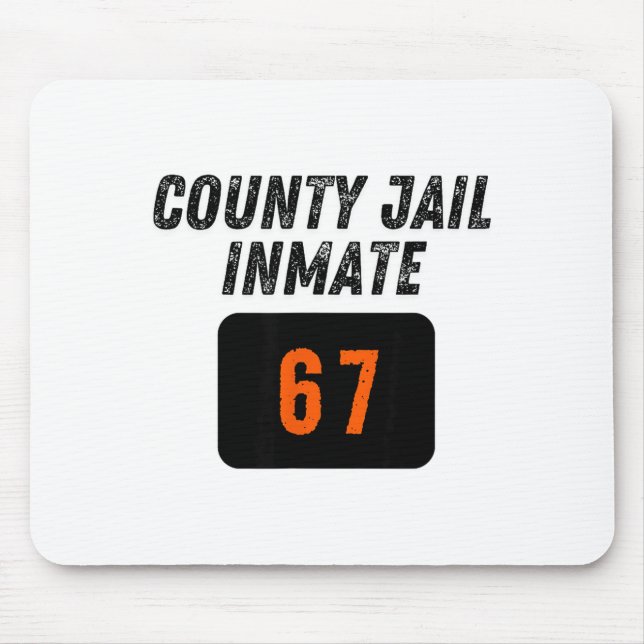 County Jail Prison Inmate 67 Halloween Funny Mens  Mousepad (Vorne)