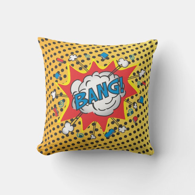 Coup de bande dessinée, coussin de bam (Recto)