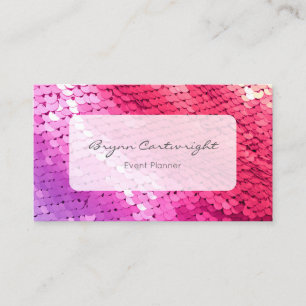 Coup de Carte de visite rose-chaud de mode violet
