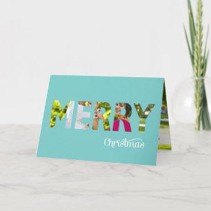 Coup d'oeil élégant de carte de Noël de photo dans
