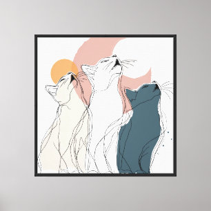 Coup d'oeil unique de peinture à l'eau sur toile c