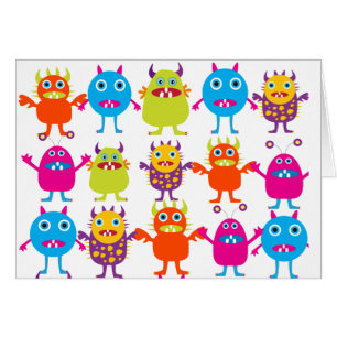 Coup drôle coloré de créatures de partie de