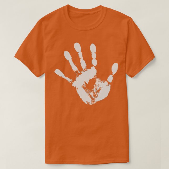 Coup gezählt White Hand Print Saruman T-Shirt (Design vorne)