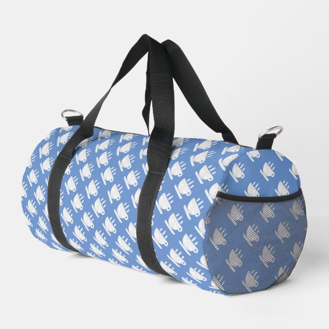 Coupe Bleu Blanc Répéter le sac de voyage Duffel (Coin droit)