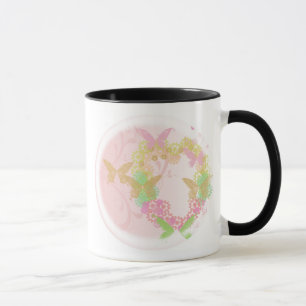 Coupe cadeau ou Mug avec Fleurs et Papillons