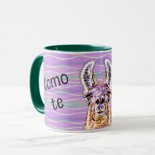 Coupe colorée de llama Mug Como te llamas