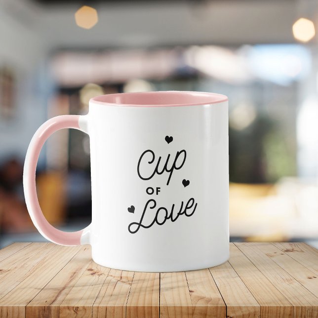 Coupe d'Amour Valentine Moderne Cute Chic Mug (Créateur téléchargé)