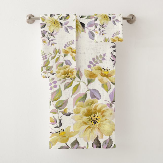 Coupe de beurre Serviettes de bain Roses sauvages  (En situation)
