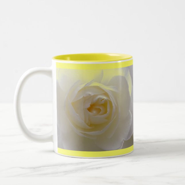 Coupe de café Roses Blanches Mug Belle décoration  (Gauche)