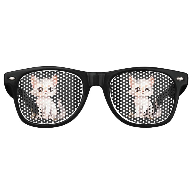 COUPE DE CHAT BLANC LUNETTES SOLEIL (Devant)