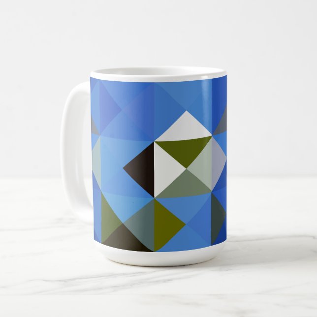 Coupe de Mug Style Couette bleue (Devant gauche)