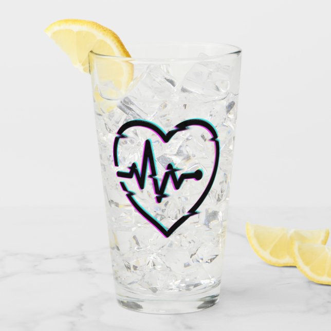 Coupe de verre Coeur Check (Devant glace)