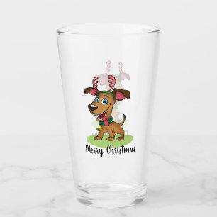 Coupe de verre de rennes de Noël