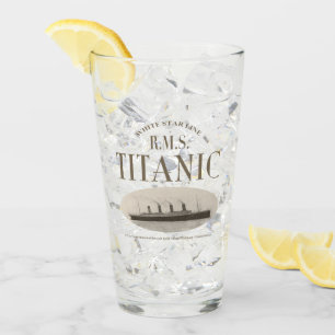 Coupe de verre de Sepia, le navire fantôme Titanic