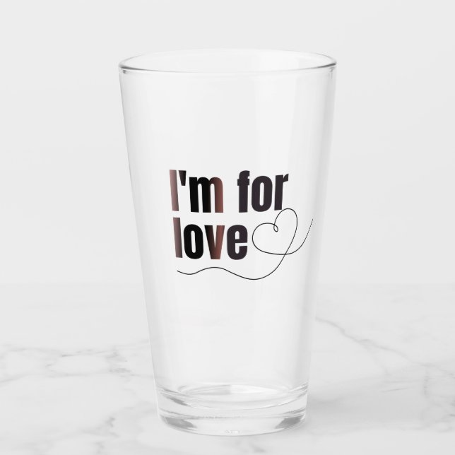 Coupe de verre en entrée pour l'amour. Belle inscr (Devant)