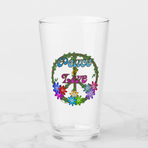 Coupe de verre - Paix et Amour
