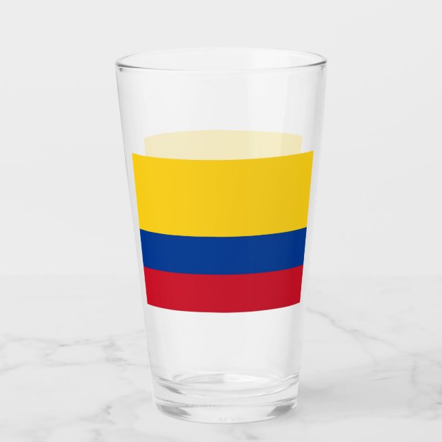 Coupe de verre patriotique avec drapeau de la Colo (Devant)