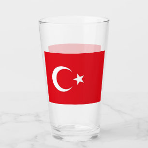 Coupe de verre patriotique avec drapeau de la Turq
