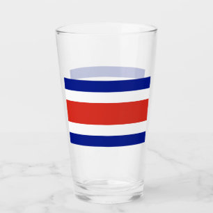 Coupe de verre patriotique avec drapeau du Costa R