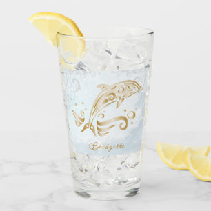Coupe Dolphin Or Personnalisée en Verre