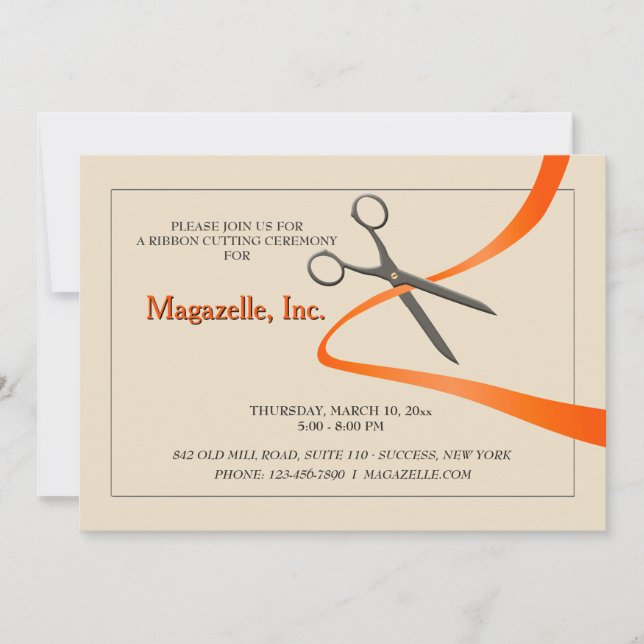 Coupe du faire-part d'ouverture officielle de (Devant)