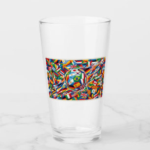 Coupe du Monde 2026 Drapeau Nations Football Verre