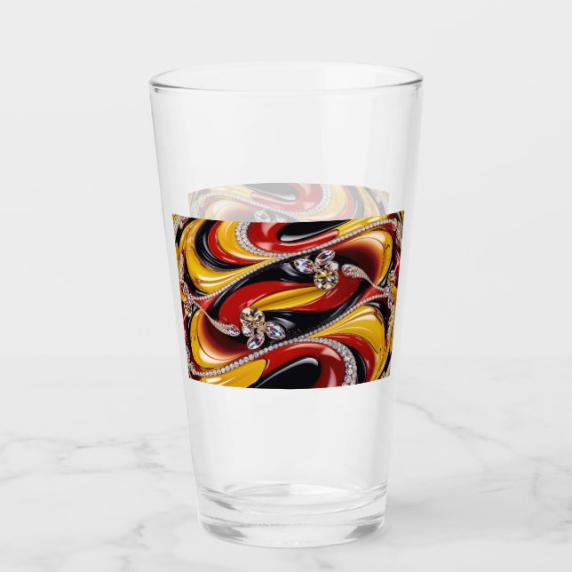 Coupe en verre aux couleurs belges (Devant)