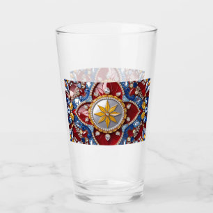 Coupe en verre aux couleurs colombiennes