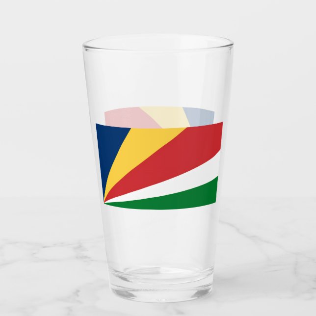Coupe en verre aux couleurs des Seychelles (Devant)