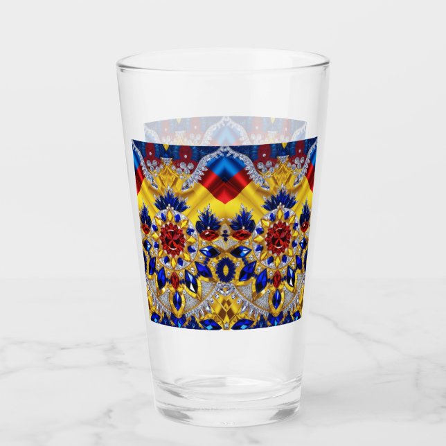 Coupe en verre avec couleur roumaine (Devant)