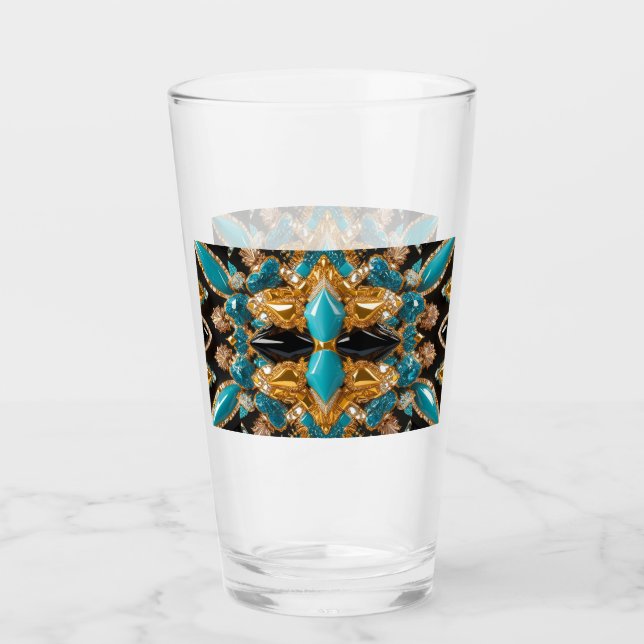 Coupe en verre avec couleurs Bahamas (Devant)